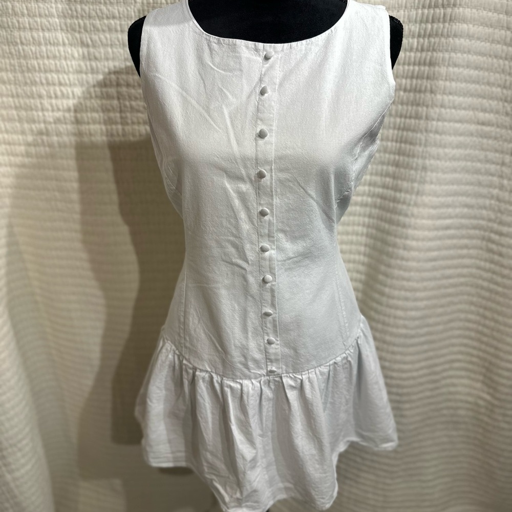 Rebel + Leigh Drop Waist Sleeveless Flouncy Hem Mini Dress Size Juniors Large